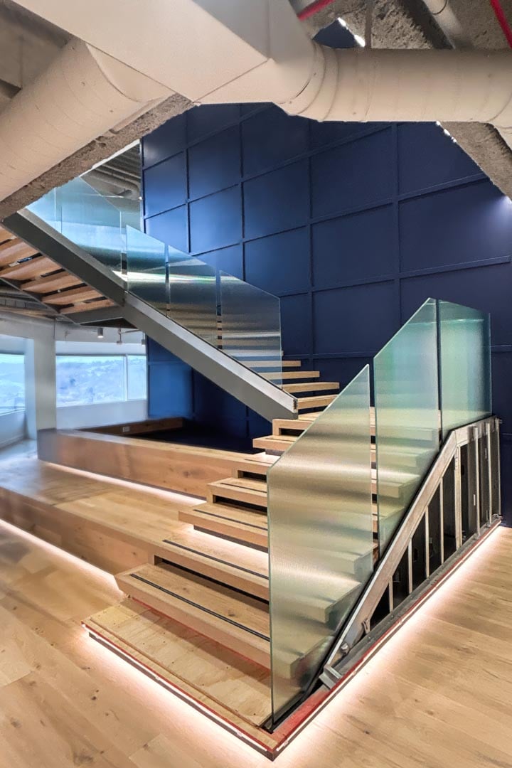 Reeded Glass Stairs
